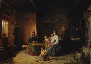 Kreeta Haapasalo Playing the Kantele in a Peasant Cottage Kreeta Haapasalo Playing the Kantele in a Peasant Cottage