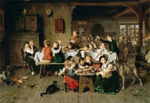 Ein Kinderfest (Der Katzentisch) by Ludwig Knaus