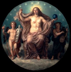 Aphrodite Urania as patroness of the arts. by Christian Griepenkerl