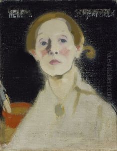 Self-Portrait with Black Background thumbnail