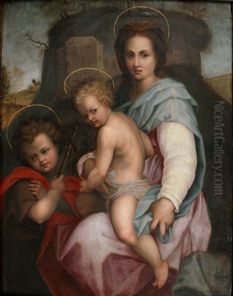 Madonna and Child with St. John the Baptist. - view 1