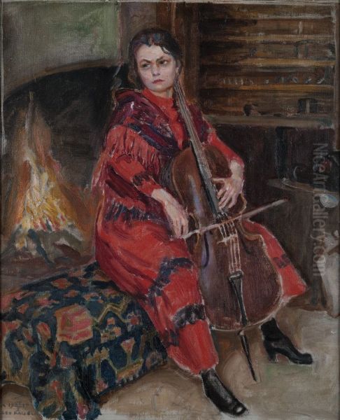 Kirsti soittaa selloa - view 1