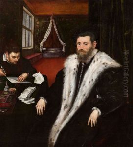 Double portrait. by Lambert Sustris