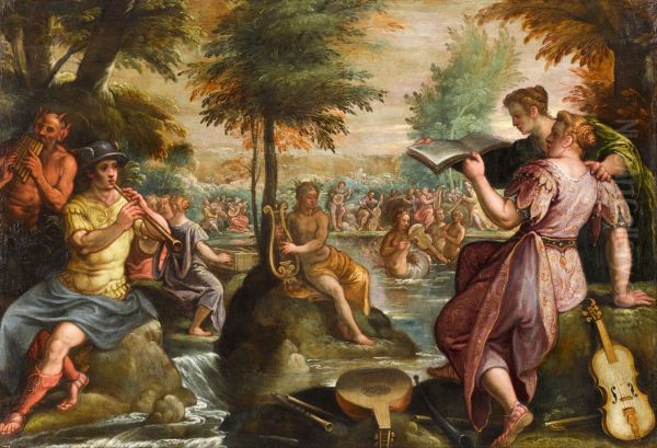 Apollo and the Muses on Mount Parnassus - view 1