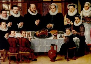 A Family Saying Grace before a Meal by Antoon Claeissens