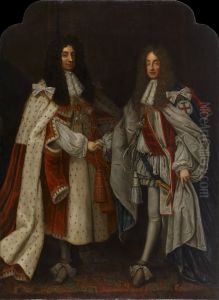 King Charles II (1630-1685), and King James II (1633-1701) by unknown