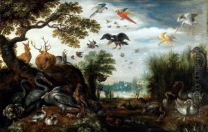 Dodo in a Landscape with Animals by Roelant Savery