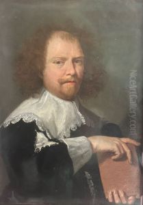 Portrait of a Gentleman Holding a Book by Peter Franchoys