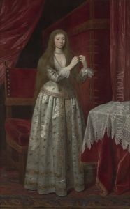 Lady Anne Montagu, nee Rich (1604-1642), Wife of Edward Montagu, 2nd Duke of Manchester (Viscount Mandeville) by Daniel Mijtens