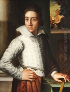 Portrait of a young man by Huybrecht Beuckeleer