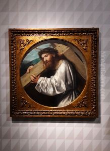 Christ carrying the cross. by Gerolamo Romanino