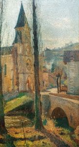 L'Eglise de Labastide-du-Vert et le pont L'Eglise de Labastide-du-Vert et le pont