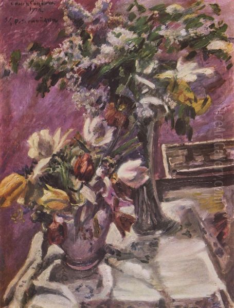 Lilac and tulips - view 1
