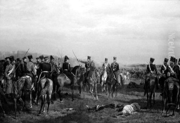 Szene aus dem polnischen Aufstand in Galizien 1846. Vereinigung russischer und osterreichischer Truppen bei Krakau. - view 1