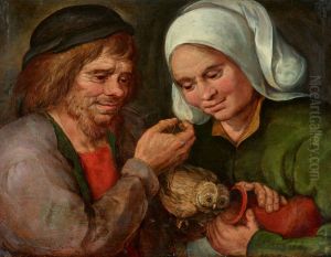 Paying the prositute by Marten Van Cleve