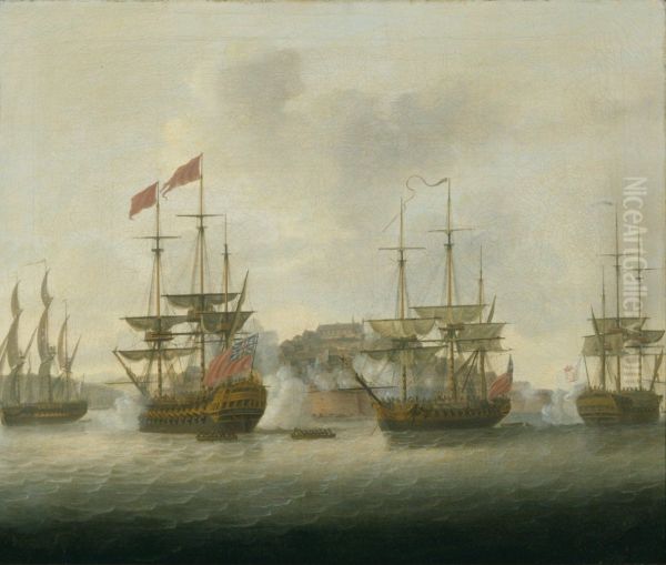 The Attack of Nova Colonia in the River Plate in 1763, under the Command of Captain John Macnamara - view 1