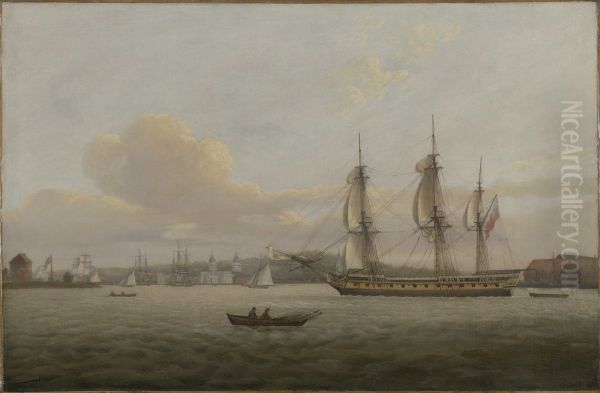 HMS 'Pomone' off Greenwich - view 1