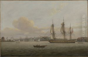 HMS 'Pomone' off Greenwich by Thomas Luny