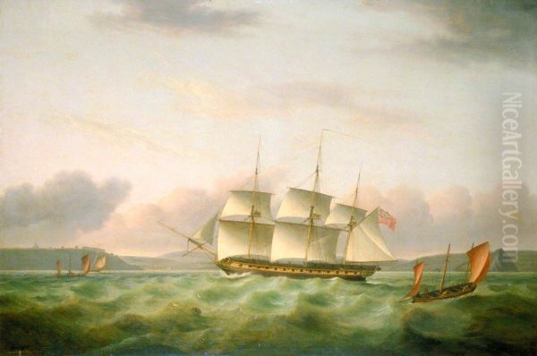 HM Frigate 'Endymion' off Plymouth Mewstone - view 1