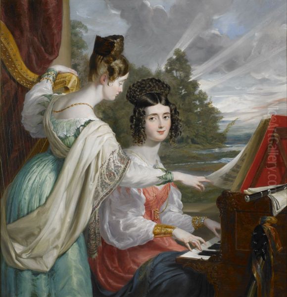 The Honourable Charlotte Stuart (1817-1861) and the Honourable Louisa Stuart (1818-1891), Daughters of Sir Charles Stuart, Baron Stuart de Rothesay (1779-1845), Diplomat - view 1