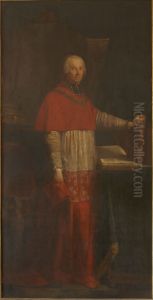 Portret van kardinaal Joannes-Henricus de Franckenberg, aartsbisschop van Mechelen by Willem Jacob Herreyns