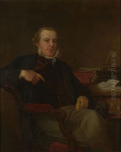Portrait ofHenry Bruce, 1st Baron Aberdare, British politician andhome secretary(1815-1895) by Henry Tanworth Wells