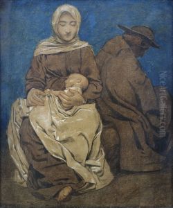 Ruhe auf der Flucht nach Agypten by Hans Thoma