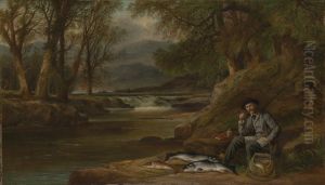 Fishing, Portrait of the Artist by a River