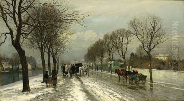 A winter day with thaw at Munich. - view 1