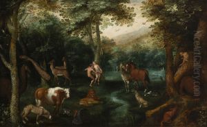 The Garden of Eden and the Fall of Adam and Eve by Jacob Savery