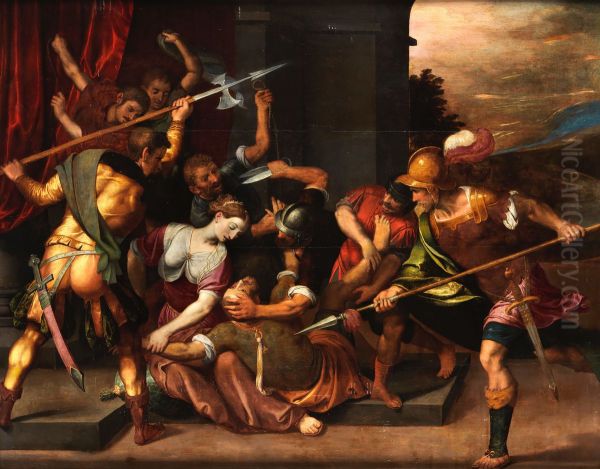 The capture of Samson by the Philistines - view 1