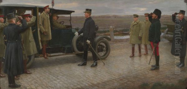 Where Belgium Greeted Britain, 4 December 1914, the Meeting of George V and Albert I, King of the Belgians, at Adinkerke, then the Last Remnant of Belgian Territory, on 4 December 1914 - view 1
