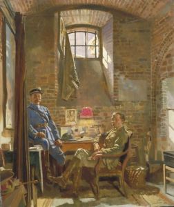 Captain R. Maude, Department of the Army, Provost Marshal General, Awarded the Croix de Guerre by the French Authorities, and Colonel Du Tiel, Commandant d'Armes, Amiens