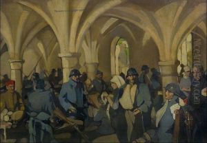 Hopital Auxiliaire d'Armee 301 - Abbaye de Royaumont by Norah Neilson Gray