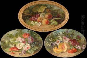Natures Mortes Aux Fleurs Et Aux Fruits by Jean Capeinick