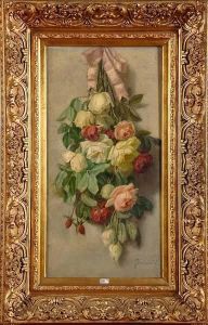 Bouquet De Roses Suspendu by Jean Capeinick