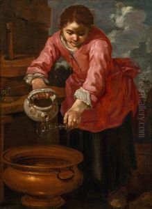 Lavaggio di un vetro di vino by Bernhard Keil, Monsu Bernardo