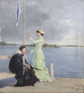 On the Jetty by Helene Schjerfbeck