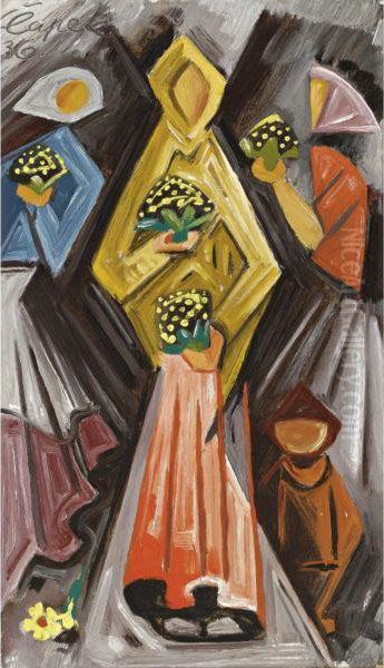 Women With Flowers - view 1