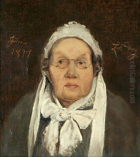 Portraet af Fru Oline Berg. - view 1