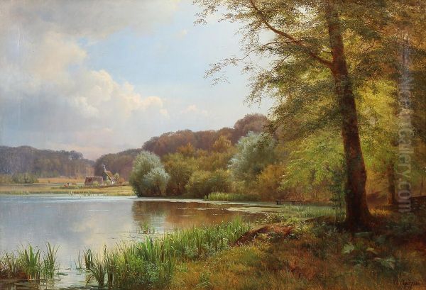 A Danish landscape in summer. (1871). - view 1