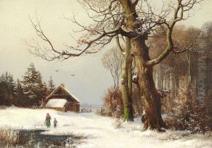 Winter day at the edge of the woods. Winter day at the edge of the woods.