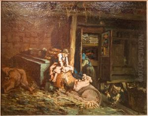 Interieur breton by Auguste Goy