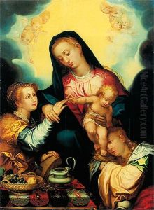 The Mystical marriageof Saint Catherine by Joseph The Elder Heintz
