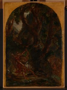 Jacob Wrestling with the Angel by Eugene Delacroix