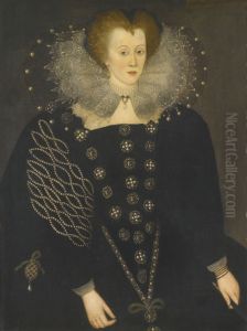 Portrait of Anne Hopton, later Lady Pope. by Marcus Gheeraerts the Younger