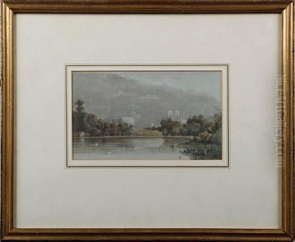 From Ye Bridge In Kensington Gardens - view 1