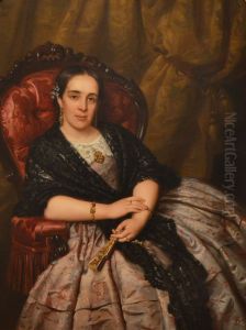 Retrat d'Ana Garcia Izcalbalceta, esposa de l'arquitecte de la Hidalga by Pelegri Clave