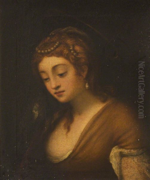 Head of a Female Saint - view 1