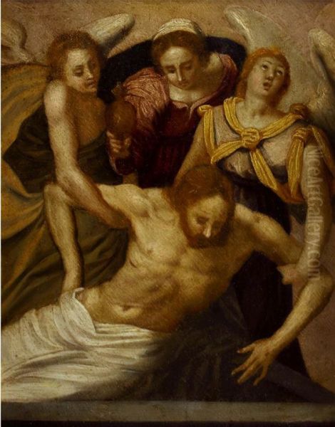 Christ lifted up by angels - view 1